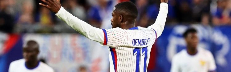 队报：登贝莱未参加周二的法国队训练，仍在进行康复训练